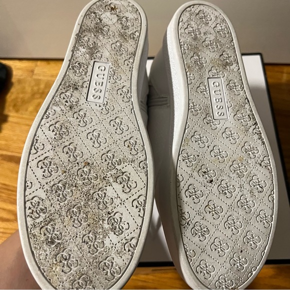 Guess Women's White High-Top Wedge Sneakers Size 7.5 - Picture 14 of 14